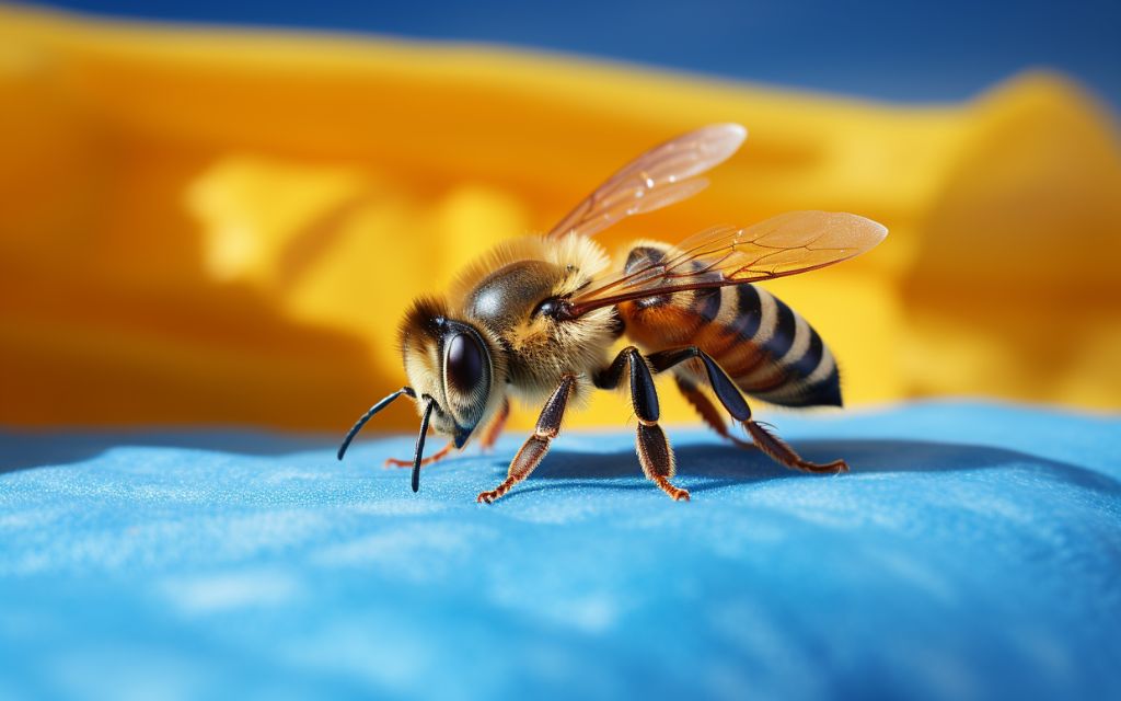 pszczoła i barwy ukrainy