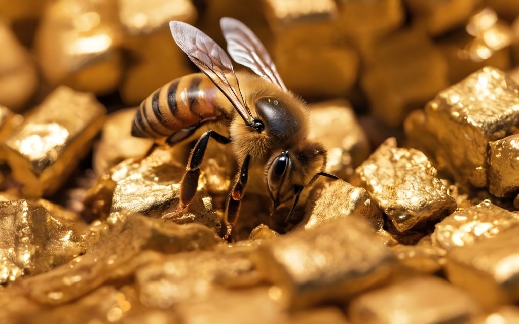 pszczoła na kupie złota 2