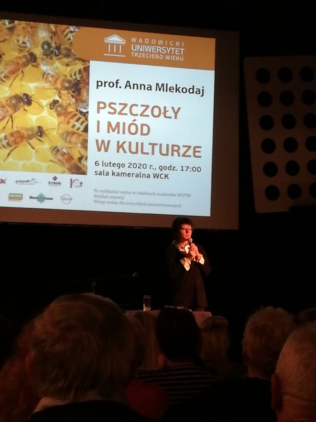 Prof. Anna Mlekodaj podczas wystąpienia.