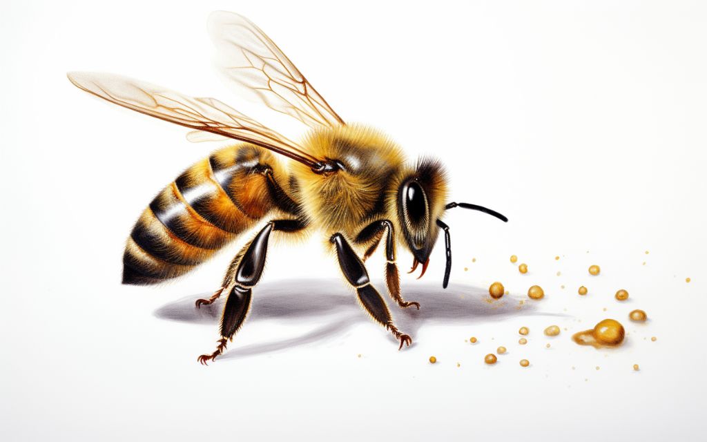 rysowana pszczoła