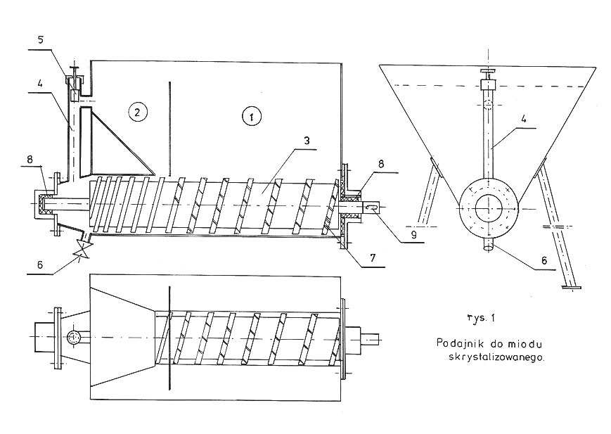 Rysunek konstrukcyjny podajnika P-10